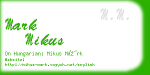 mark mikus business card